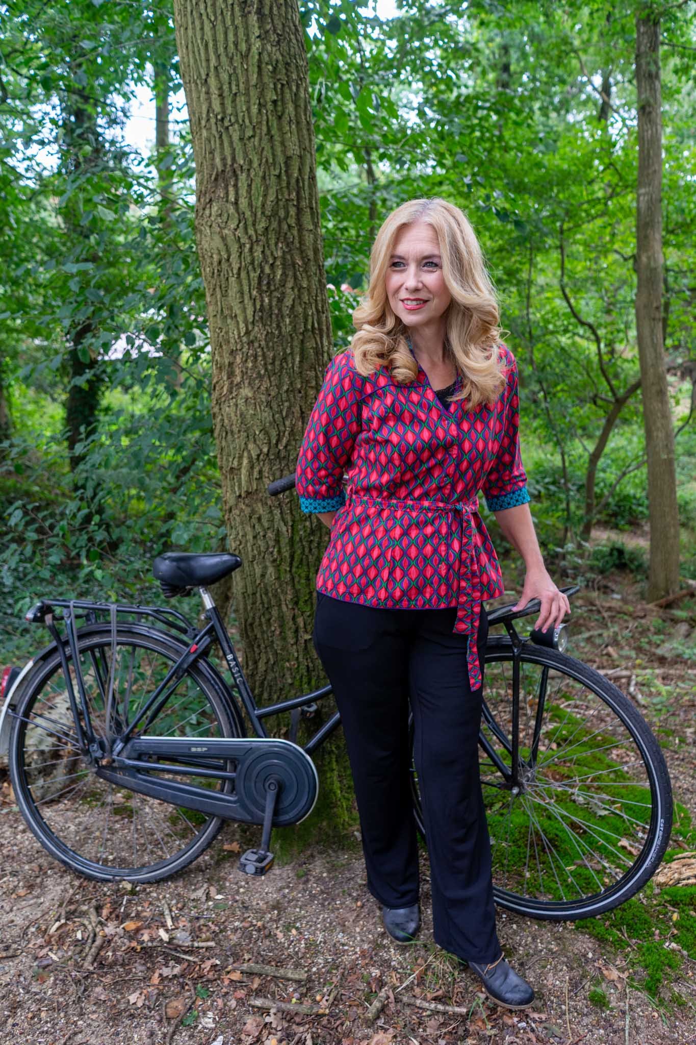 Lilou shirt - stretch stof -  retro bello